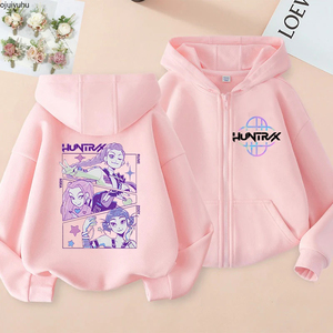 Sudadera con Capucha Divertida de K-pop Demon Hunters para Niños, Top Informal con Talla XXS, Sudadera con Capucha de Patrón Sólido para Niño o Niña - Product Image 1
