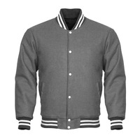 Veste de baseball universitaire pour homme Vestes universitaires brodées en patchwork de support pour homme en mélange de polyester et de coton