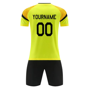 Maillot de football unisexe personnalisé respirant 100% polyester maillot de football imprimé court nouveau logo d'équipe de conception vente en gros par sublimation - Product Image 4