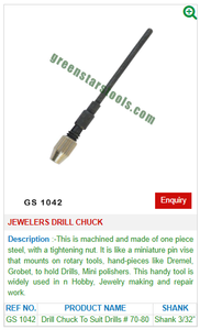 Mandrin de perçage pour bijoutiers GS 1042 pour outils de bijouterie-Outils de bijouterie - Product Image 2