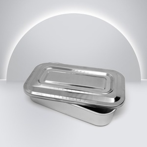 Pot carré hygiénique minimaliste pour cuisine avec couvercle, support métallique pour lingettes désinfectantes - Product Image 1