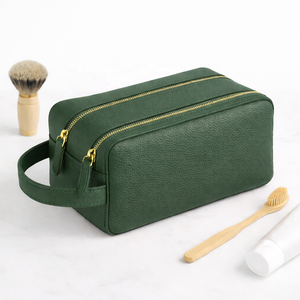 Wholesale Durable Full Grain Crazy Horse Leather Business <b>Travel</b> Essential Organizer Toiletry <b>Wash</b> <b>Bag</b> Dopp Kit - Product Image 3