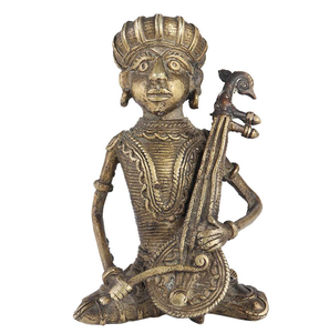 Majestueuse sculpture d'art Dhokra d'un taureau magnifiquement orné symbolisant la force et la grâce, disponible au prix de gros - Product Image 3