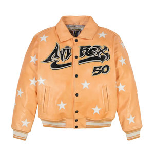 Logo personnalisé de haute qualité Fabriqué en cuir Hommes Avirex Vestes Meilleures Ventes Dernières Vestes en cuir personnalisées Unisexe - Product Image 1