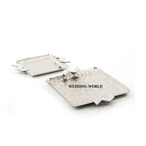 Meilleure vente plateau à chocolat en métal fait à la main de qualité supérieure plateau à chocolat décoratif de cuisine nickelé Ramadan - Product Image 1