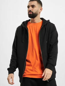 Sweat-shirt à capuche zippé pour homme, couleur unie, capuche avec cordon de serrage et poches kangourou, veste streetwear athlétique décontractée - Product Image 2