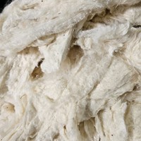 Déchets de fibre de soie Noil Fibre de mûrier recyclée Matériau restant de fibre courte