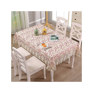 <b>Blue</b> Handmade Eco Dyed Cotton Embroidered <b>Table</b> <b>Cloth</b> OEKO TEX Certified 280GSM Soft Wash Finish Ideal For New Year Dining <b>Table</b> - Product Image 3