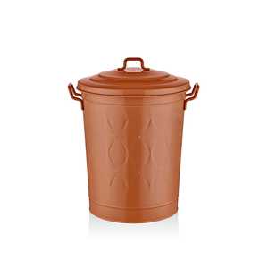 Cesta de lavandería de terracota con Prisma - Product Image 1