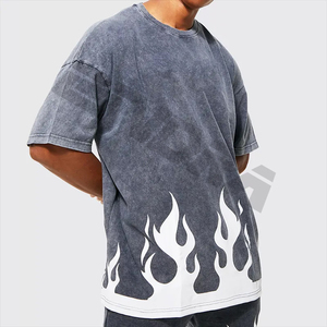 T-shirts pour hommes en jersey de marque, motif uni, coupe oversize, 220g, respirants, écologiques, avec logo personnalisé - Product Image 1