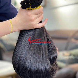 Listo para enviar, al por mayor precio de fábrica, cabello liso Natural a granel de Color negro, 100% extensiones de cabello vietnamita de alta calidad - Product Image 3