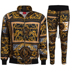 Tenues de jogging décontractées coupe ajustée pour hommes survêtements personnalisés en gros survêtement en polyester respirant avec nouveau design sublimé - Product Image 4