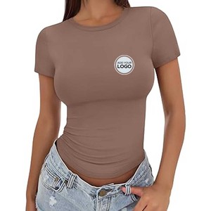 เสื้อยืดออกกำลังกายสไตล์ Y2K ผลิตจากโพลีเอสเตอร์ 88% และสแปนเด็กซ์ 12% - Product Image 4