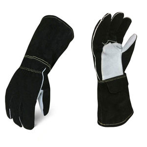 ถุงมือเชื่อมหนังหนาแบบสั่งทำถุงมือป้องกันงานกันลื่นระบายอากาศได้ดีฟังก์ชั่นป้องกันไฟ - Product Image 1