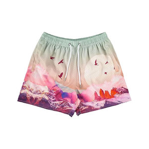 Pantalones cortos de malla para hombre precio de fábrica personalizado pantalones cortos de gimnasio transpirables y de secado rápido para correr y hacer ejercicio envío DDP - Product Image 1