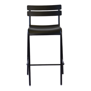 Tabouret de bar en métal noir de style industriel, chaise haute pour la maison ou l'hôtel, siège extérieur contemporain en PU pour bar - Product Image 1