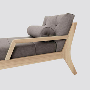 Bois de teck avec corde et coussin chaise longue plage piscine jardin extérieur-Tria - Product Image 3