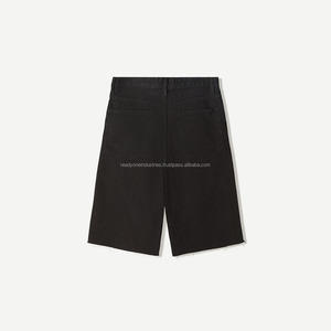 Pantalones cortos deportivos de punto medio de algodón personalizados para hombre, pantalones cortos calientes de talla grande para verano, playa, ajuste holgado, cordón antiarrugas OEM - Product Image 2