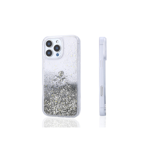 Étui en silicone liquide pailleté de luxe pour iPhone 14 Plus 13 Pro Max Plus - Coque arrière transparente antichoc - Product Image 1