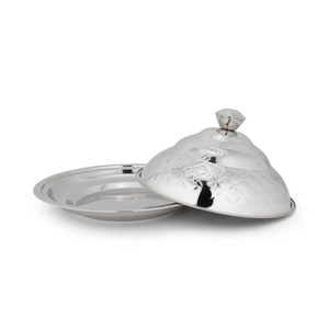 Plateau de service nickelé en acier inoxydable avec couvercle Accessoires de restauration pour hôtel et restaurant Serveur de nourriture pour fêtes de mariage en gros - Product Image 4