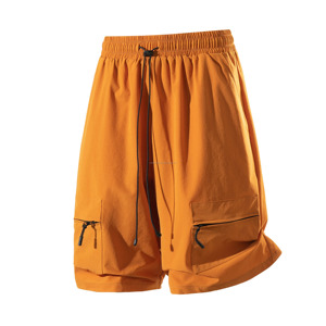 Pantalones cortos Cargo multibolsillos informales de verano para hombre, pantalones cortos transpirables con cordón en la cintura, pantalones deportivos con estampado de Color sólido que combinan con todo - Product Image 1