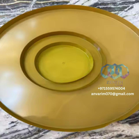 Plafonnier suspendu moderne Zenith en forme de cercle doré, en acrylique, pour décorations de mariage aux Émirats arabes unis, en Arabie Saoudite et aux États-Unis