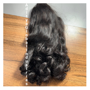 Extensión de cabello humano rizado hinchable para bebé de movimiento suave con textura natural de rebote ligero Suministro a granel de fábrica: no permanente - Product Image 2