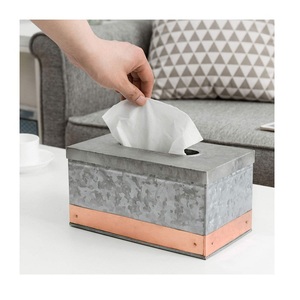 Distributeur de mouchoirs en papier écologique contemporain en métal pour décoration de table pour la maison et le mariage - Product Image 4