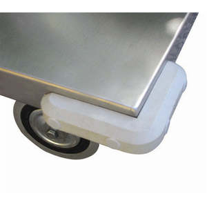 Étagère autoportante à 2 niveaux de taille moyenne avec rebord de confinement en acier inoxydable AISI 304 - Product Image 2