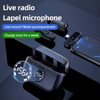 Micrófono Lavalier Inalámbrico Portátil Personalizado de 2.4G con Estuche de Carga Magnético, Reducción de Ruido Profesional para iPhone