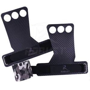Protège-paumes antidérapantes en cuir de vachette de taille personnalisable pour l'haltérophilie et le fitness. - Product Image 1