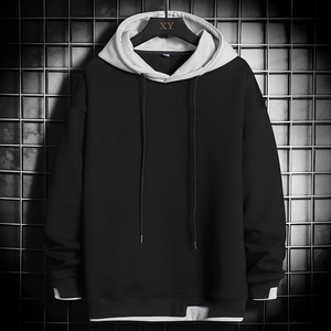 Sudadera con capucha cálida de invierno de 400gsm para hombre, sudadera ecológica de gran tamaño con capucha y logotipo personalizado de lana de algodón 100% - Product Image 3