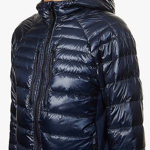Veste d'extérieur légère et chaude pour hommes, vestes d'hiver à capuche bleues brillantes personnalisées, vestes d'hiver bouffantes remplies de duvet pour hommes - Product Image 6