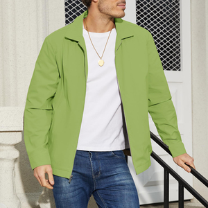 Chaqueta Cortavientos Personalizada al por Mayor para Hombre, Impermeable, con Cuello Alto Flexible y Cremallera, Corte Regular Relajado, Chaqueta Clásica - Product Image 3