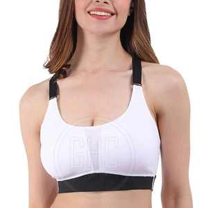 Soutien-gorge de sport pour femme de qualité supérieure fabriqué par des professionnels avec logo frontal, maintien moyen, respirant, taille plus incluse, yoga - Product Image 1