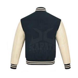 Logo personnalisé Veste pour homme de qualité supérieure Style Letterman avec col montant et manches longues Vêtements à la mode - Product Image 2