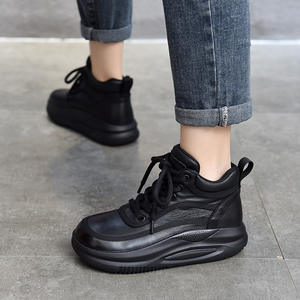 Zapatillas de plataforma para mujer con suela gruesa, con cordones, informales, de moda, con suela gruesa, zapatillas deportivas de plataforma - Product Image 3