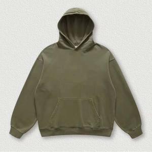 Fabricant de veste à capuche en coton éponge épais personnalisée style vintage délavé à l'acide avec épaules tombantes pour hommes - Product Image 5