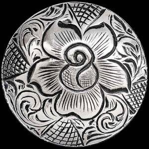 Concho classique en argent personnalisé Molly's, rose, 1,5 cm, code produit 50002 - Product Image 1