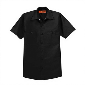 Nouveau modèle de t-shirt de travail surdimensionné pour homme, personnalisable, respirant et écologique, à manches courtes et boutonné - Product Image 1