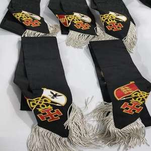 Banda de Oficial Masónico Ornamentada con Bordado Distintivo, Bandas Hechas a Mano con Insignias Bordadas - Product Image 4