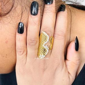 14K แหวนทองแท้ดีไซน์เนอร์เพชรธรรมชาติที่เป็นเอกลักษณ์ - Product Image 2