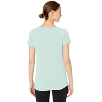 Camiseta de Manga Corta con Cuello en V Ecológica y Personalizable para Mujer, de Alta Calidad, Transpirable, de Secado Rápido, Anti-Pilling, en Colores y Tallas Personalizadas