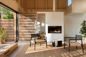 Haute qualité en bois massif accoudoir salle à manger chaise balcon dossier chaise en bois massif hôtel café corde tissé chaise - Product Image 3