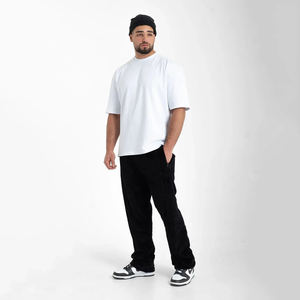 Gran oferta, camiseta de gran tamaño pesada con cuello grueso de 300 gsm de alta calidad, camiseta en blanco con estampado bordado personalizado de 100% algodón para hombres - Product Image 6