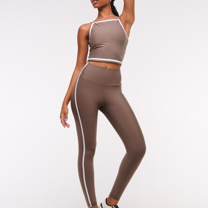 Conjuntos activos de manga larga para levantamiento de glúteos y fitness personalizados al por mayor, conjuntos de ropa de mujer para gimnasio, conjuntos de yoga para gimnasio, conjuntos de fitness - Product Image 1