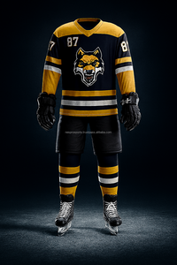 Vente chaude Professionnel Brodé Sublimé Maillot De Hockey Sur Glace Logo D'équipe Personnalisé Couleurs Personnalisées Style Rétro Tendance Hockey Sur Glace - Product Image 4