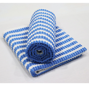 ผ้าเช็ดครัวลายทางย้อมเส้นด้าย สีสวยงาม ผลิตจากผ้าฝ้ายคุณภาพสูง ดีไซน์แบบเทอร์รี่ ผ้าเช็ดครัวคุณภาพสูงสุดจากอินเดีย - Product Image 3