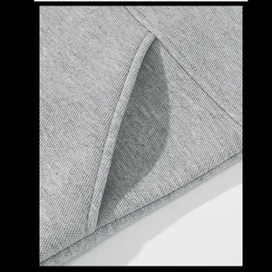 Sweat à capuche en polaire tricoté pour homme, coupe-vent, écologique, avec broderie de logo personnalisé, marron, style urbain, grandes tailles, collection hiver - Product Image 2