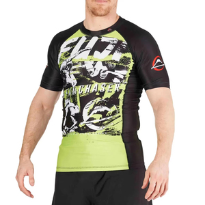 Hommes Rash Guard Anti-UV UPF50 Chemise de compression respirante à manches courtes et à séchage rapide pour la plongée MMA et Jiu Jitsu - Product Image 1